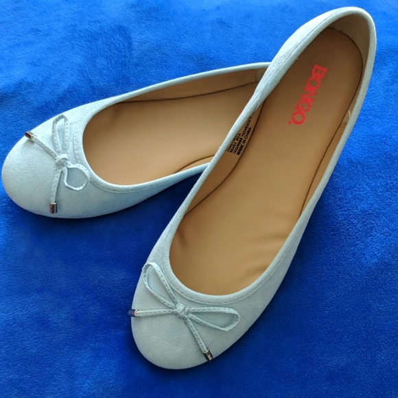 Baby Blue Flats (Size 8) New - Picture 1 of 6